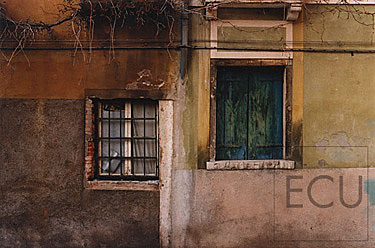 Color photograph of  Venetian windows